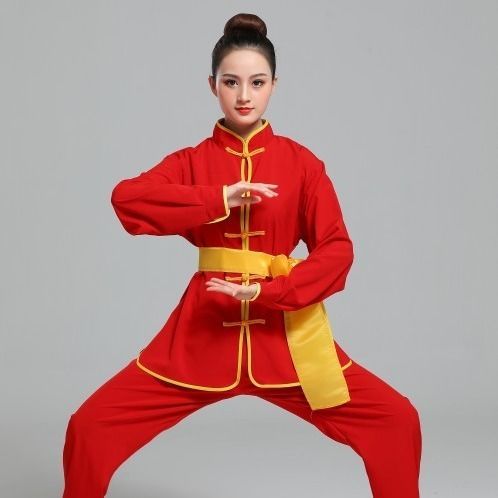 ชุดวูซูไทชิชุดจีนโบราณชายหญิงชุดกังฟูสำหรับการแสดงบนเวทีชุดศิลปะการต่อสู้เส้าหลิน