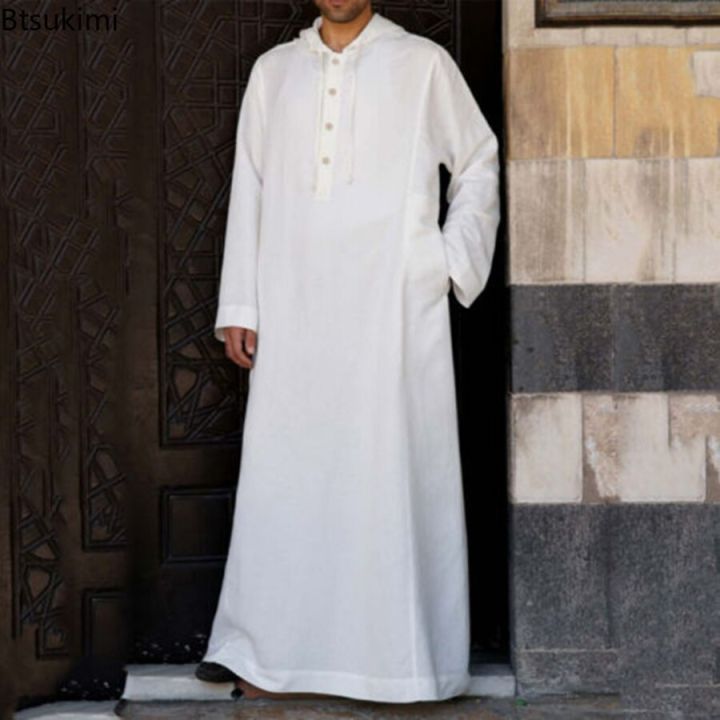 เสื้อผ้าผู้ชายแฟชั่นมุสลิมชุดแขนยาวของแท้เสื้อผ้ามีฮู้ดดูไบตะวันออกกลางผู้ชาย-s-5xl-ซาอุดิอาระเบีย