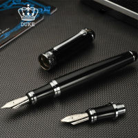 luxury quality brand duke D2 Fountain Pen set box METAL boat fude golden ink pen Stationery Student Office school supplies new