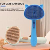 Cat Grooming Brush Pets Self Cleaning Comb With Release Button Multipurpose Massage Brushes For All Haired Cats Dog Pet Supplies Brushes  Combs