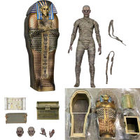 Original NECA Universal Monsters The Mummy Casket Coffin Pyramid Action Figure Monsters รุ่นคริสต์มาสฮาโลวีนของขวัญ Doll