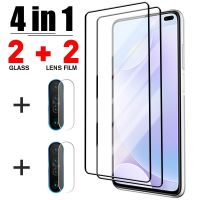 [Electronic film] 4IN1กระจกนิรภัยเต็มรูปแบบสำหรับ Xiaomi Redmi Note 11 10 9 8 7 Pro 10S 9S ตัวป้องกันหน้าจอ9C 9T 9A 8A 7A ป้องกัน