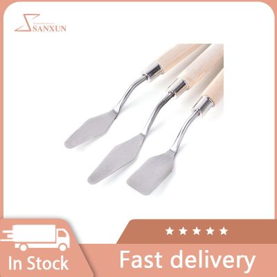 3Pcs/set Painting Palette Knife Spatula Mixing Paint Stainless Steel Art knife