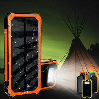 Dual USB-Portable Solar-Battery Charger-Solar Power-Bank 28000mAh Battery Charger+Flashlight แบตสำรอง พลังงานแสงอาทิตย์ ใช้ไฟบ้านและแสงอาทิตย์