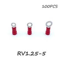 หางปลากลมหุ้ม รุ่น RV 1.25-5 สีแดง ( 100 pcs ) ( สาย 0.5-1.5 sqmm )