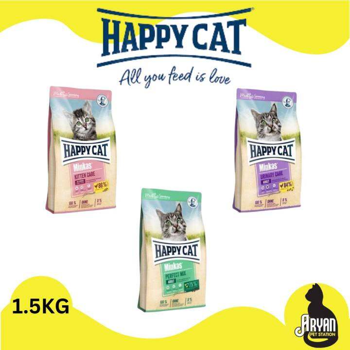 (1.5KG) Happy Cat Dry Food Minkas 1.5KG | Lazada