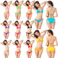 ชุดว่ายน้ำบิกินี่   เซ็กซี่ 13 สีทึบ bikini ชุดว่ายน้ำยุโรปและอเมริกา