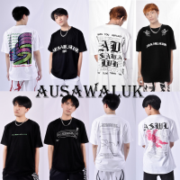 เสื้อยืด Oversize ลายสตรีท AUSAWALUK✨? เสื้อผู้ชาย/ผู้หญิง เสื้อยืดแขนสั้น