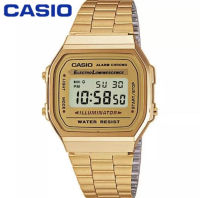 ST200/CASIO มิเตอร์ไฟฟ้าดิจิตอลรุ่น A168WG-9WDF, (ของแท้ 100%, ประกัน CMG)