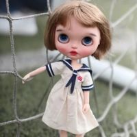 ชุดสูทกะลาสีเสื้อผ้าตุ๊กตา Blyth สำหรับ Ob24 1ชิ้น1/6ชุดตุ๊กตา Licca สำหรับเด็กผู้หญิงของเล่น