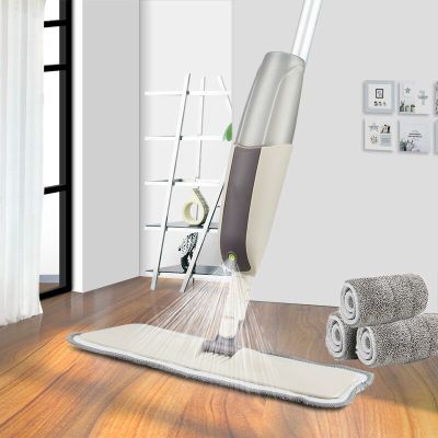 Hand-Free Washing Water Spray Mop Detachable Sweeping Bathroom Living Room Household Microfiber Mat Wet And Dry Cleaning Tool