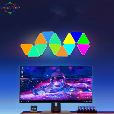 RGB WIFI APP Bluetooth LED Triangle Indoor Atmosphere Wall Lamps For Computer Game Bedroom Decoration LED Quantum Night Light
