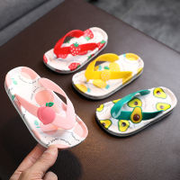 Cartoon Fruit Pattern Flip Flops Kids Summer New Children Slippers Baby Girls Beach Shoes Travel Childrens Light Portable Sanda