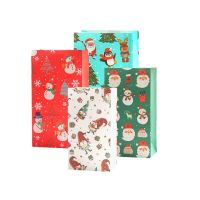 24 packs of Christmas candy paper bag kraft paper bag snowman Christmas gift wrapping bag Christmas party decoration supplies Gift Wrapping  Bags