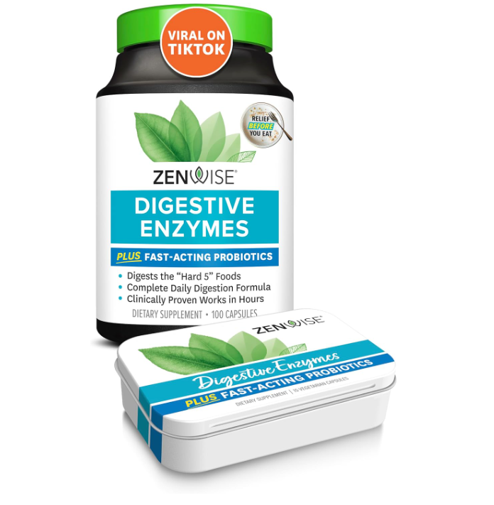 Zenwise Digestive Enzymes Probiotic Multi Enzymes With Probiotics And