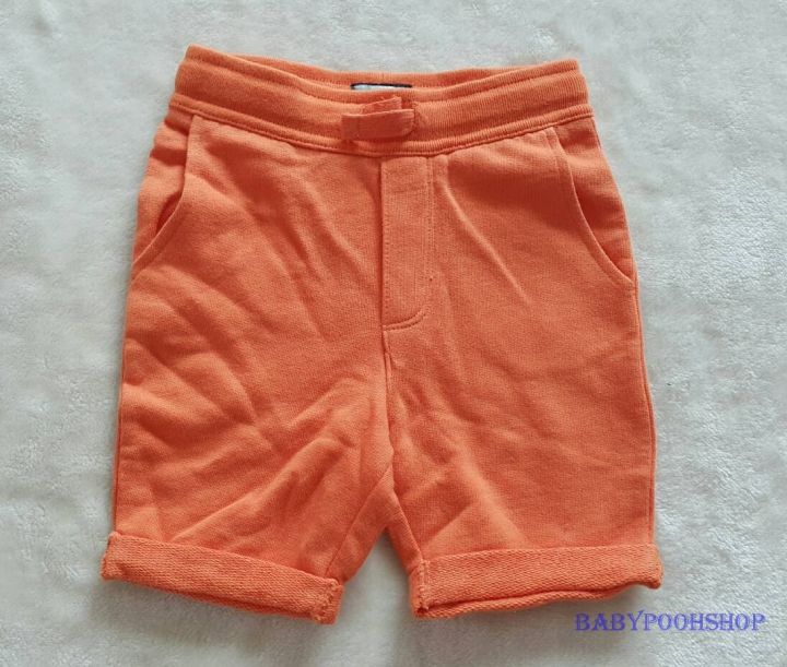 oshkosh-กางเกง-ขาสั้น-ผ้า-cotton-ยืด-สีส้ม-งานแท้ขีดป้าย