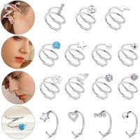 ZS 3pcs/lot 20G Double Spiral Hoop Nose Ring Stainless Steel Twist Earring for Women Crystal Ear Cartilage Tragus Helix Piercing Body jewellery