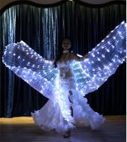 hot【DT】 Belly Isis Led  Wings Props Degrees with Sticks