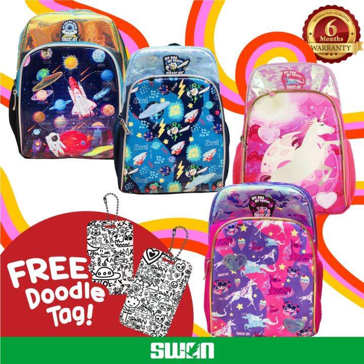 Swan school cheap bag lazada