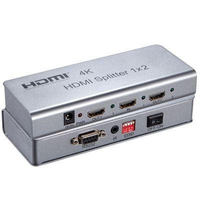 ตัวแยก 4K HDMI 1X2 1080p ตัวแปลงวิดีโอเสียง พร้อม EDID RS232 เข้า 1 ออก 2 สําหรับ PS3 PS4 PS5 Xbox TV Box คอมพิวเตอร์ แล็ปท็อป PC เป็น 2 TV มอนิเตอร์ โปรเจคเตอร์ จอแสดงผลคู่