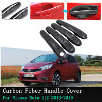 For Nissan Note E12 Versa Note Car Exterior Stickers Door Handle Cover 2013~2019 Luxurious Chrome Carbon Fiber Car protection