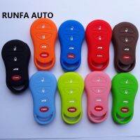 ▫۞☍ Car Key Cover Silicone FOB Remote Protection For Jeep Dodge Neon Stratus Chrysler Sebring Remote Car Silicone Cover 3 Panic