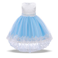 Summer Beading Baby Bridesmaid Party Wedding Dress For Girls Princess Girl Wedding Formal Dress Kids Clothes Child Girl Costume