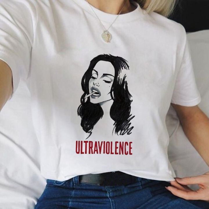 Lana Del Rey clothes women Korea print kawaii t-shirt graphic tees women  white t shirt