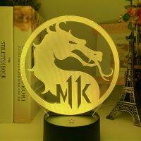 3D LED Console Game Mortal Kombat 11 LOGO Kids Night Light LED Touch Sensor Color Changing Nightlight for Child Bedroom Decor