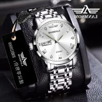 Watch men watch waterproof male table steel belt best-selling double calendar quartz watches wholesale restoring ancient ways --Mens Watch238812♣