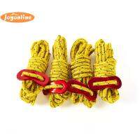 4Pcs 4Mm เชือกเต็นท์ลมกลางแจ้ง Camping สะท้อนแสงพร้อมหัวเข็มขัด