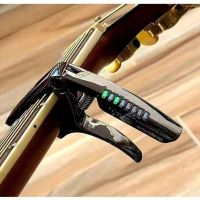 【LZ】❂▬℗  Multi-funcional liga de zinco guitarra Capo Tuner Built-in bateria recarregável RGB LED indicadores GT-100 2-em-1