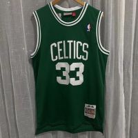 High qual NBA͛ Larry Bird Celtics 33 Larry Bird 85-86 MN Mesh Embroidered Jersey Basketball Suit Men