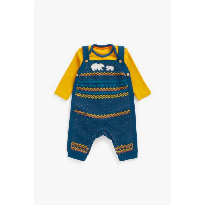 Little Bear Dungaree Set | Ages 0M–12M