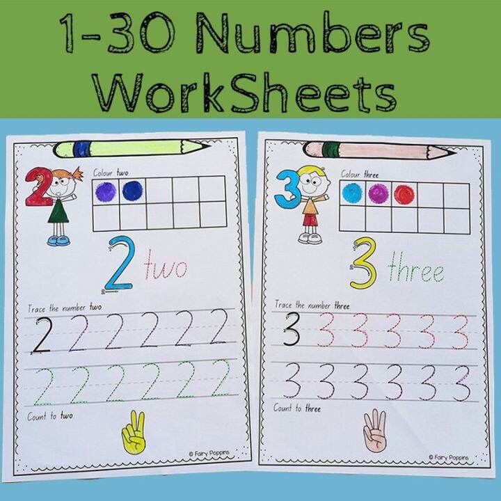 ஐ๑ Number 1-30 Cognition Passages Activities Worksheets Practice ...