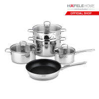 HAFELE ชุดหม้อและกระทะสแตนเลสสตีล 8 ชิ้น / Set of 8 stainless steel pots and pan