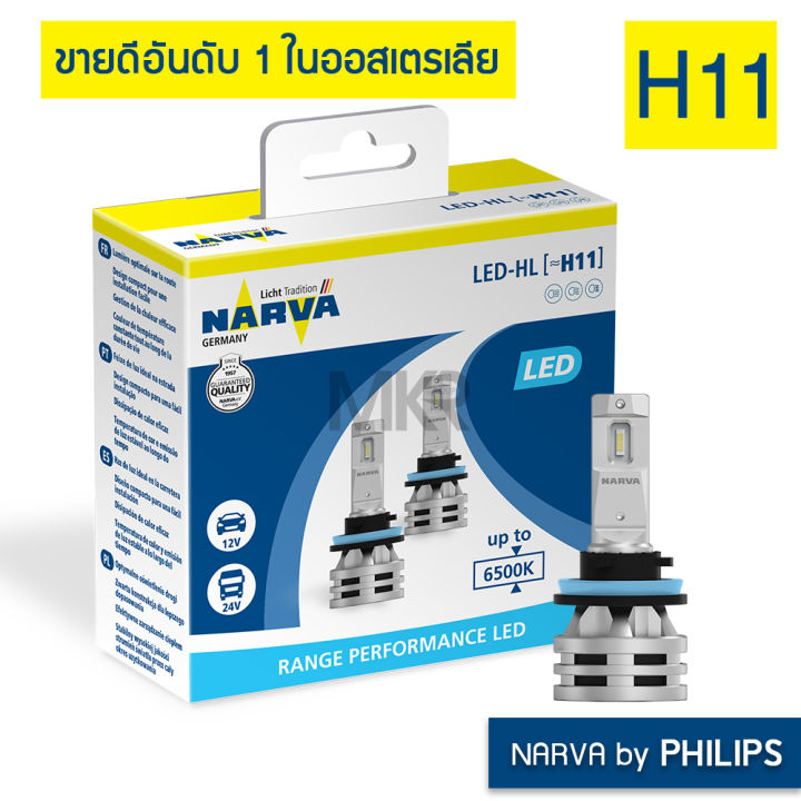 หลอดไฟหน้ารถ-narva-by-philips-led-6500k-h1-h3-h4-h7-h8-h11-h16-hb3-hb4-hir2