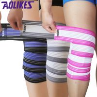 AOLIKES 2 Pcs Breathable Sports Elastic Bandages Knee Leg Ankle Elbow Compression Protector For Cycling Mountaineering Gym