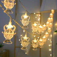 Hot Ramadan Decor ไฟ LED String บน Usb แบตเตอรี่ Star Moon Fairy Garland โคมไฟห้องนอนโคมไฟวันหยุดงานแต่งงาน Decoration