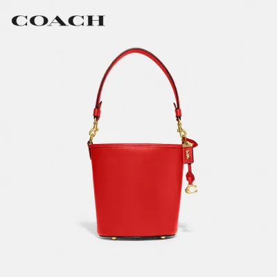 COACH กระเป๋าสะพายข้างผู้หญิงรุ่น Dakota Bucket Bag 16 สีแดง CJ827 B4PJ6