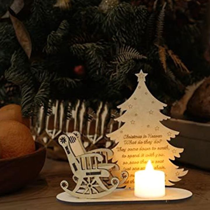 candle-light-table-candles-wood-rocking-chair-tablescape-decor-christmas-blocks-decor-christmas-wooden-centerpiece-signs