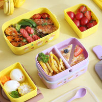 Lunch Box Bento Box For School Kids Worker Microwave Dinnerware Food Storage Container Portable Tableware Double Layer Lunchbox