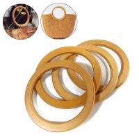 Ailigap Bag Round Wood Purse Handle Replacement DIY Handbag Handle Ring Accessories