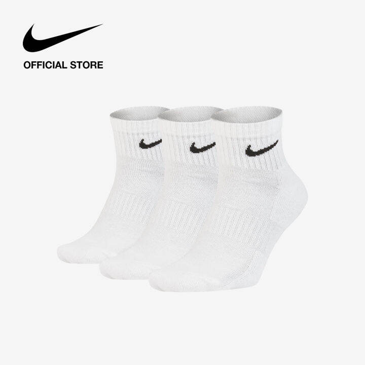 Nike Men's Everyday Cushioned Training Ankle Socks (3Pairs) White