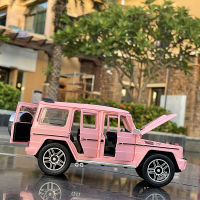 124 Benzs G63 Alloy Pink Car Model Diecast &amp; Toy Metal Off-road Vehicles Model Simulation Sound Light Collection Childrens Gift