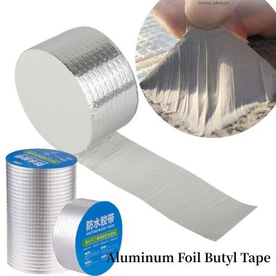 Aluminum Foil Thicken Butyl Waterproof Tape Wall Crack Roof Duct Leakproof High Temperature Resistance Repair Adhesive TapeAdhesives Tape