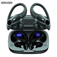 【CW】 Sports Bluetooth Earphones TWS with Earhook LED Charging Case Type C Wireless Headphones Stereo Gaming Headsets With Microphones