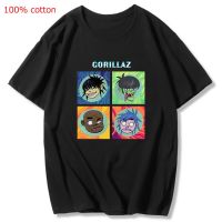 เสื้อยืดผ้าฝ้ายHarajuku Gorillaz T เสื้อ2021ผู้หญิง Anime TShirt แขนสั้นตลกเสื้อยืดกราฟิก Tee เสื้อ Y2k ความงาม Goth เสื้อผ้า