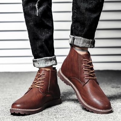 English Style Soft Mens Riding Boots Shoes High Tops Formal Wear Good Quality