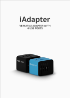 iAdapter อะแดปเตอร์แปลงไฟ หัวปลั๊ก เอนกประสงค์ ใช้ได้ทั่วโลก